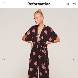 NWT - Reformation Women's Swiss Jumpsuit - 8 Petite - Anthropologie Dress Sezane